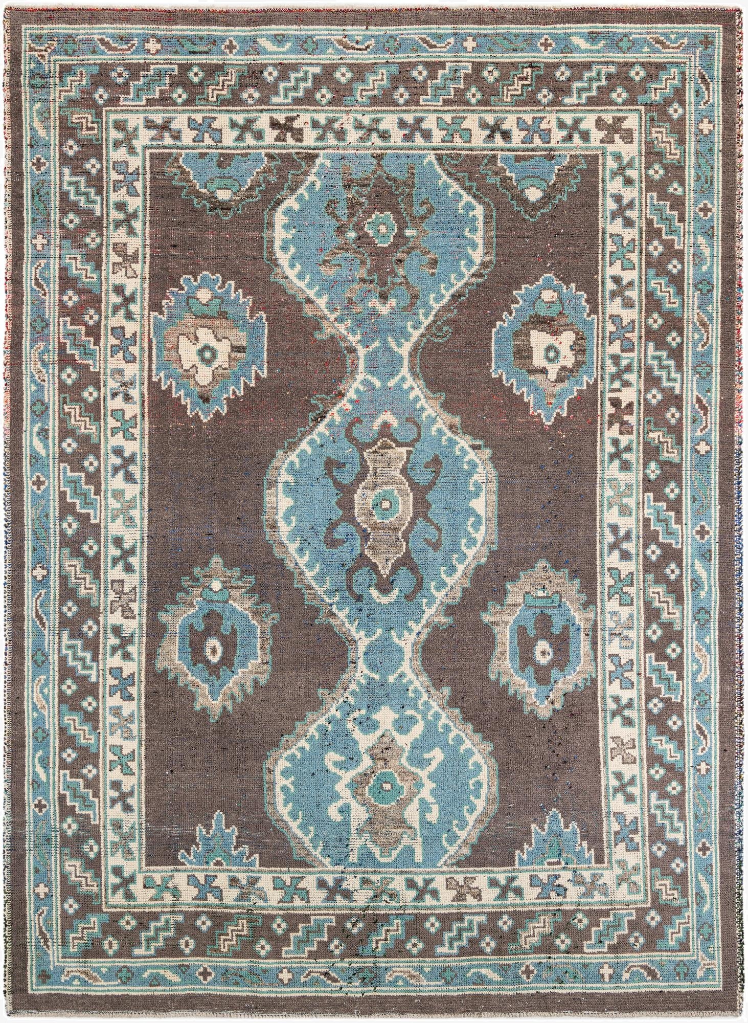 9' x 12' 4  Hand Knotted Moroccan Wool Rug