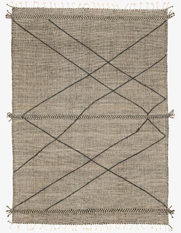 6' 8 x 9' 6 Hand Knotted Moroccan Wool Rug