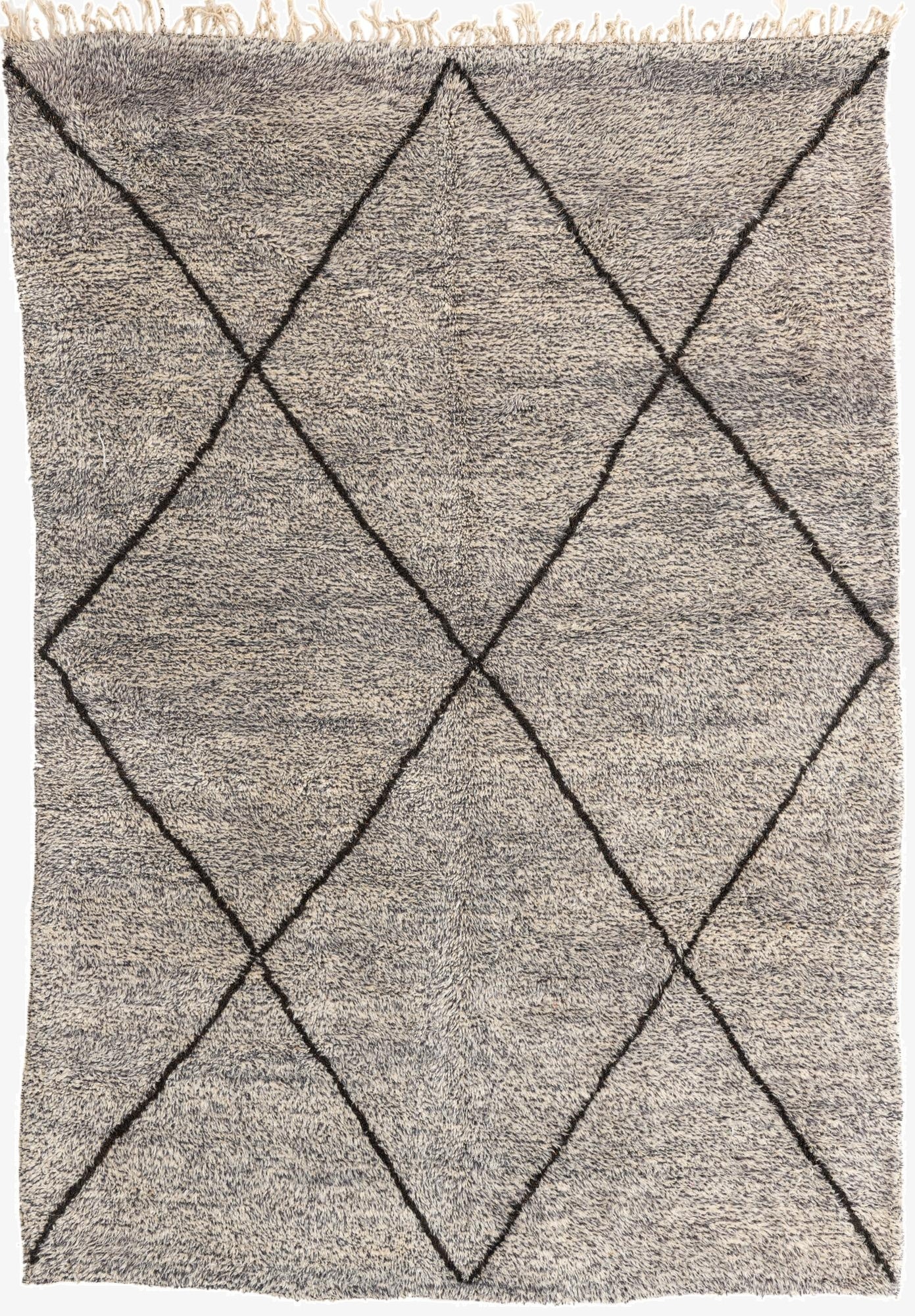 6' 8 x 9' 3  Hand Knotted Moroccan Wool Rug