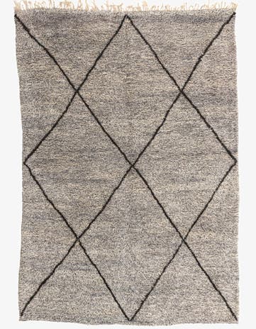 6' 8 x 9' 3 Hand Knotted Moroccan Wool Rug