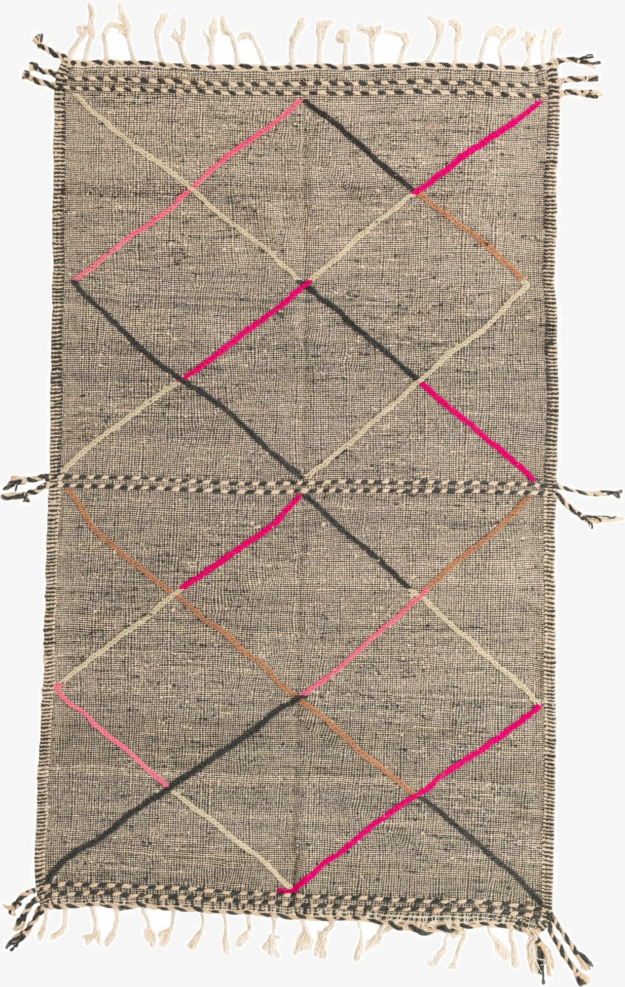 5' x 8' 3  Hand Knotted Moroccan Wool Rug