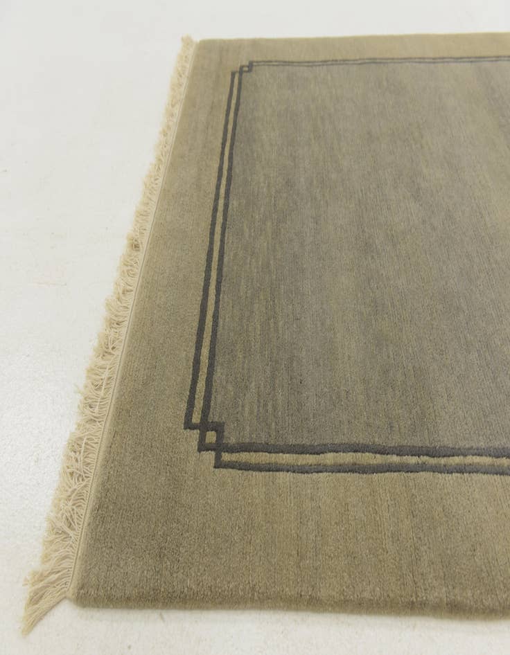 Detail image of 4' x 5' 10 Hand Knotted Nepal Wool Rug