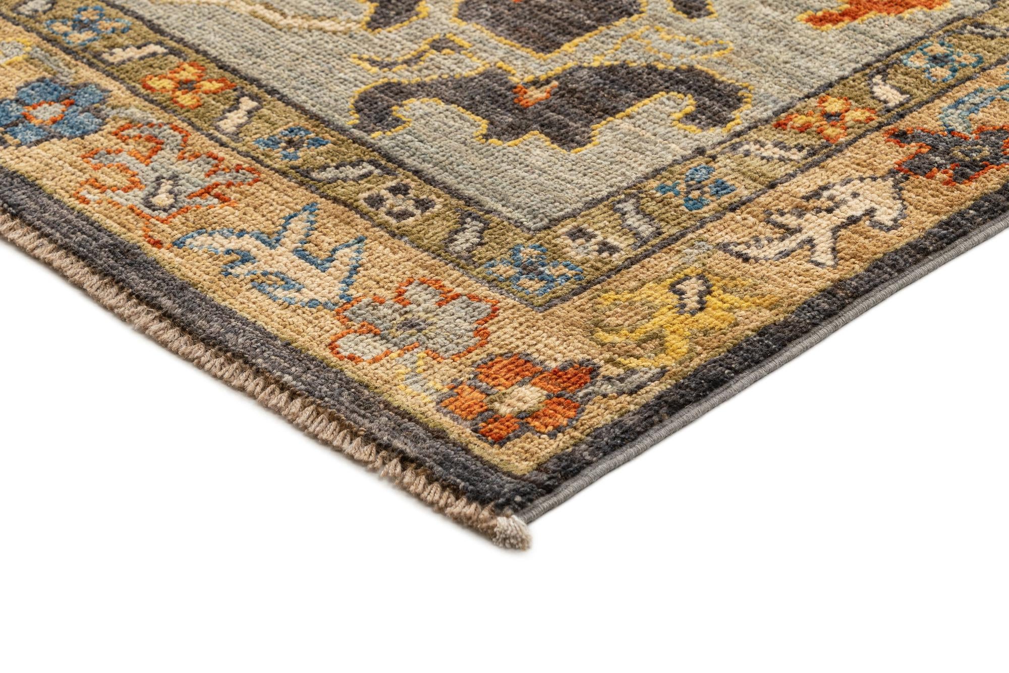 9' 1 x 11' 10 Hand Knotted Oushak Rug