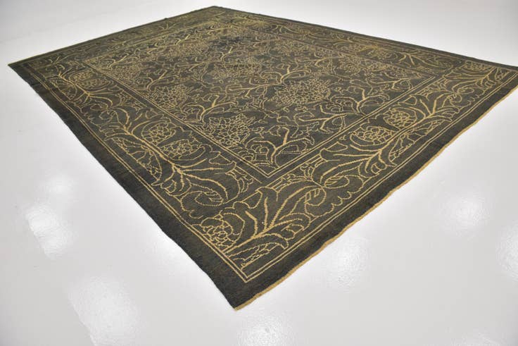 Detail image of 10' 9 x 15' 8 Hand Knotted Oushak Wool Rug