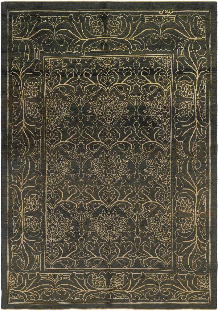 10' 9 x 15' 8 Hand Knotted Oushak Wool Rug