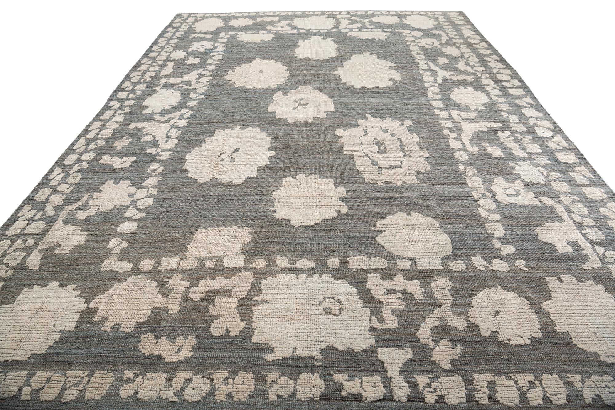 10' x 14' Hand Knotted Oushak Wool Rug