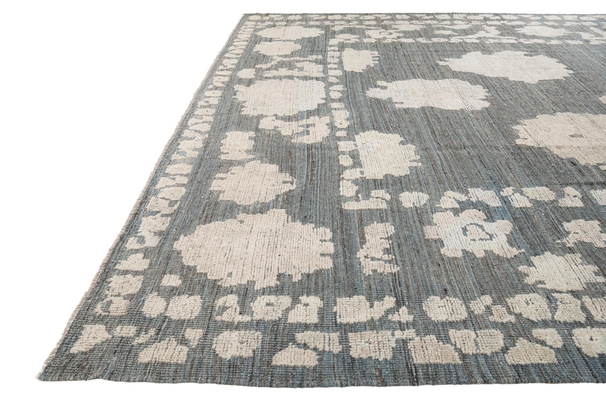 10' x 14' Hand Knotted Oushak Wool Rug