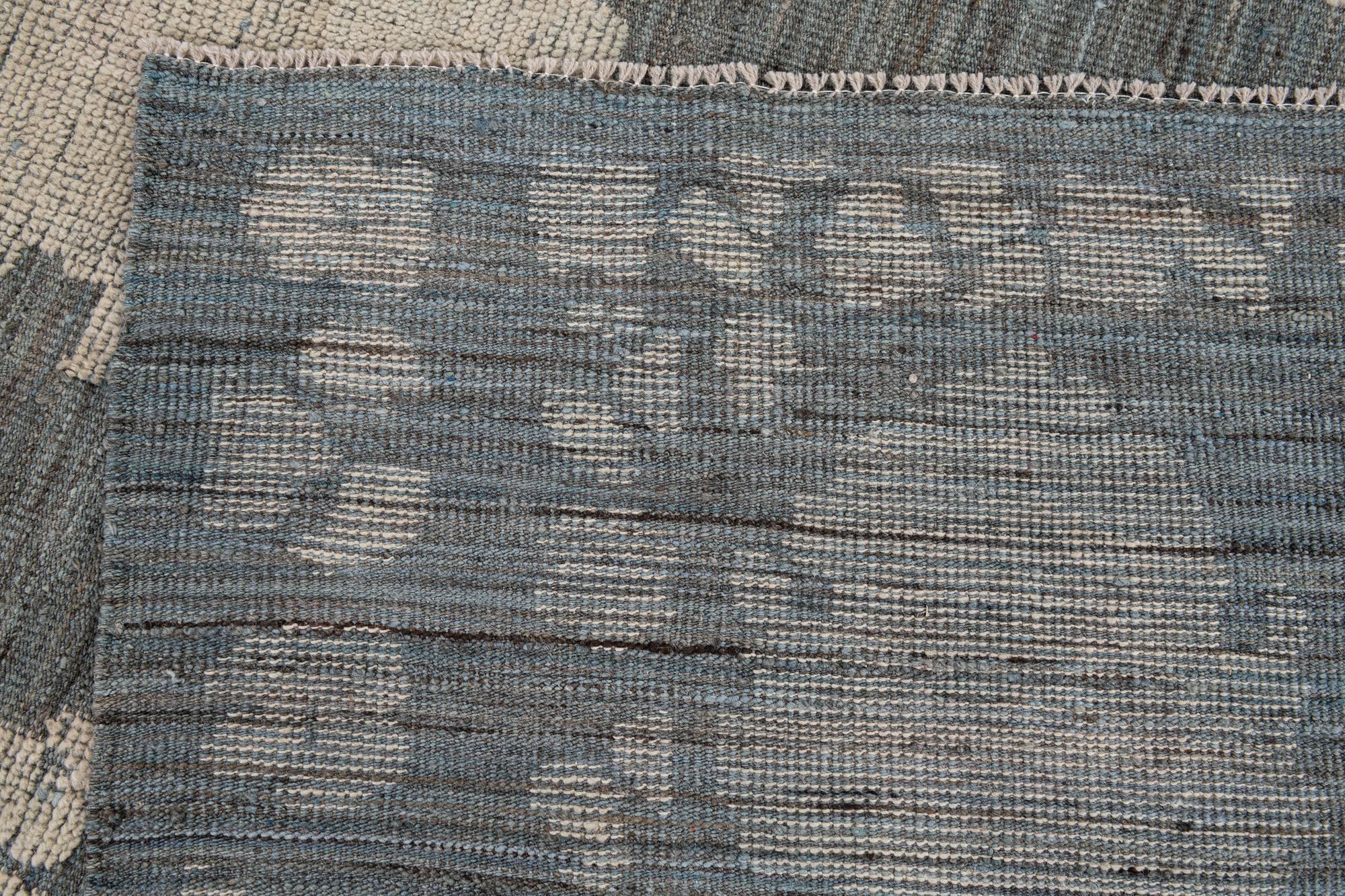 10' x 14' Hand Knotted Oushak Wool Rug
