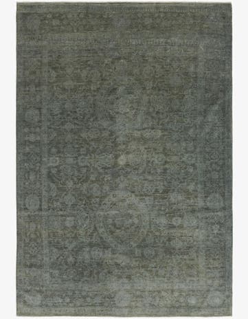 6' x 8' 10 Hand Knotted Over-Dyed Ziegler Rug