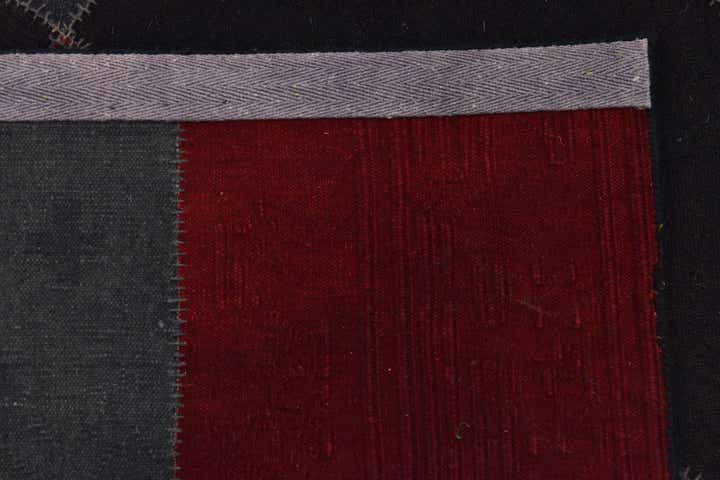 7' 3 x 10' Hand Woven Patchwork Wool Rug