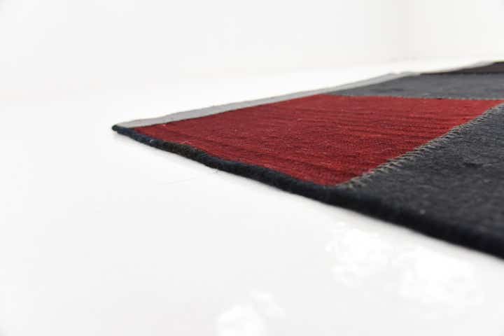 7' 3 x 10' Hand Woven Patchwork Wool Rug