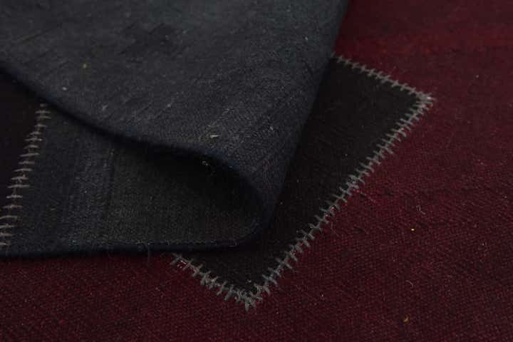 7' 3 x 10' Hand Woven Patchwork Wool Rug