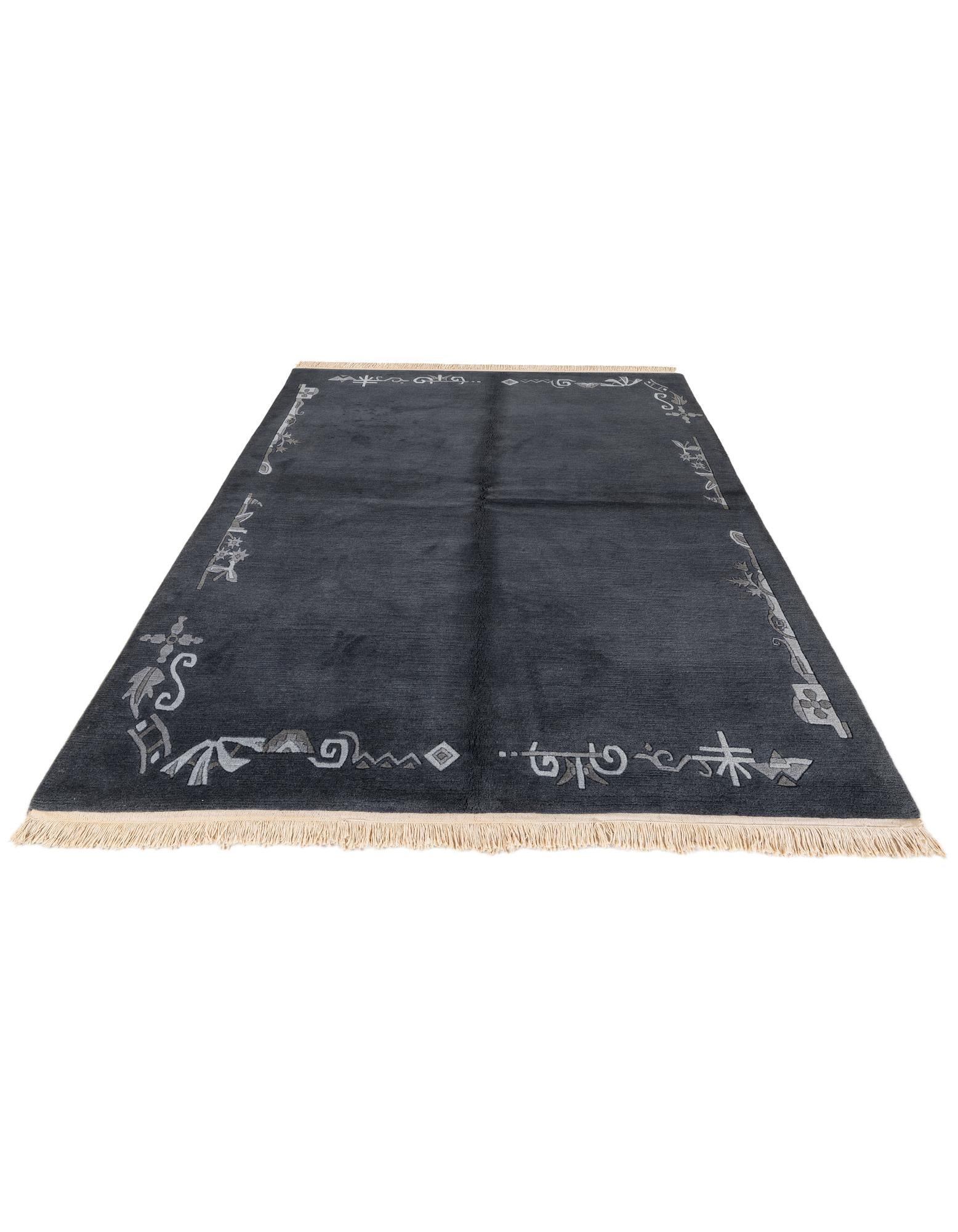 5' 8 x 8' 1 Hand Knotted Tibet Wool Rug