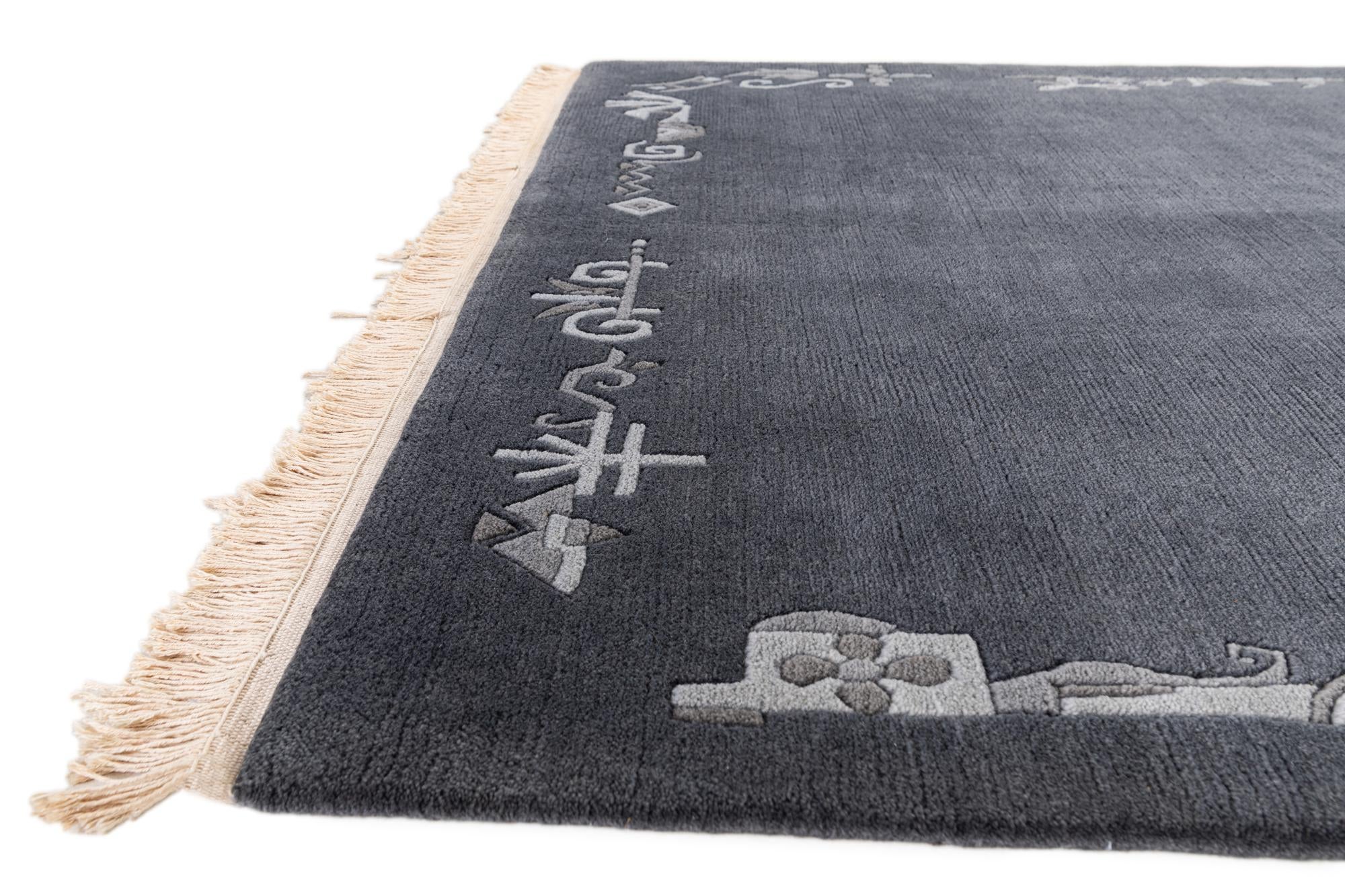 5' 8 x 8' 1 Hand Knotted Tibet Wool Rug