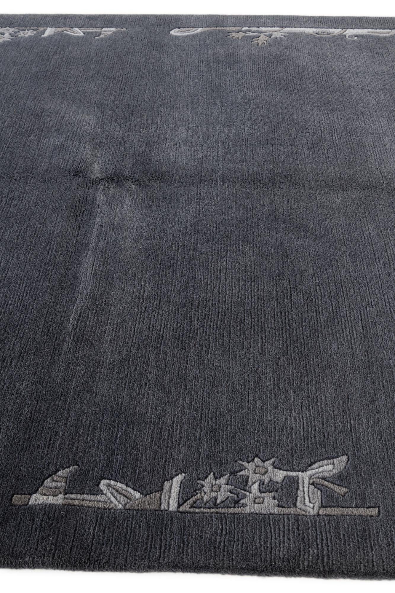 5' 8 x 8' 1 Hand Knotted Tibet Wool Rug