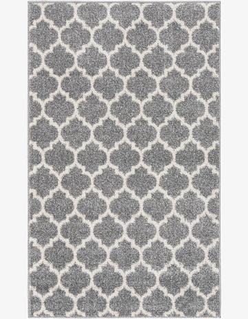 Dark Gray Trellis Rug