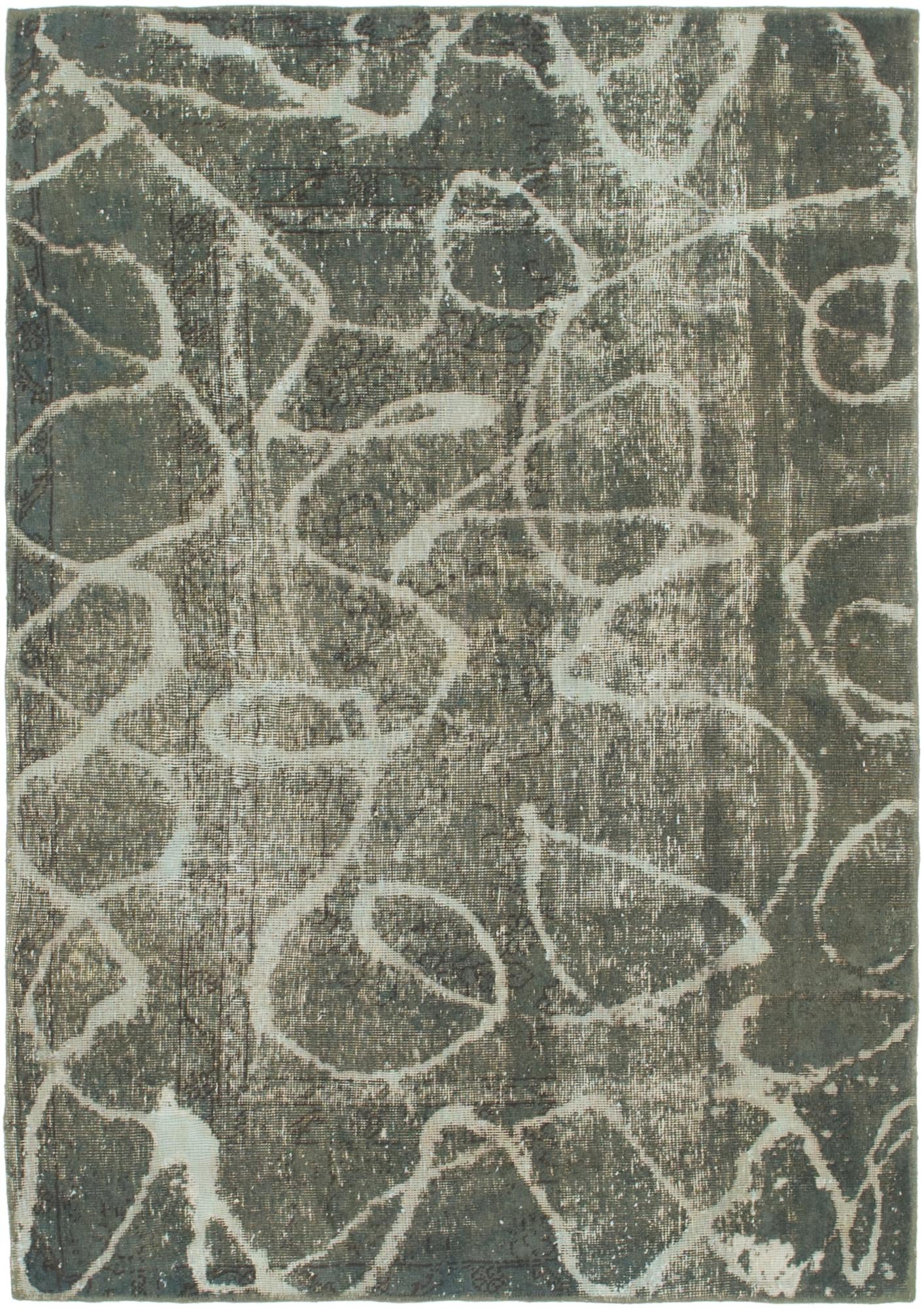 4' 5 x 6' 4 Hand Knotted Ultra Vintage Persian Wool Rug