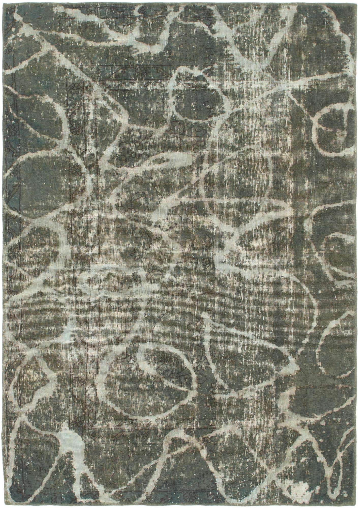 4' 5 x 6' 4 Hand Knotted Ultra Vintage Persian Wool Rug