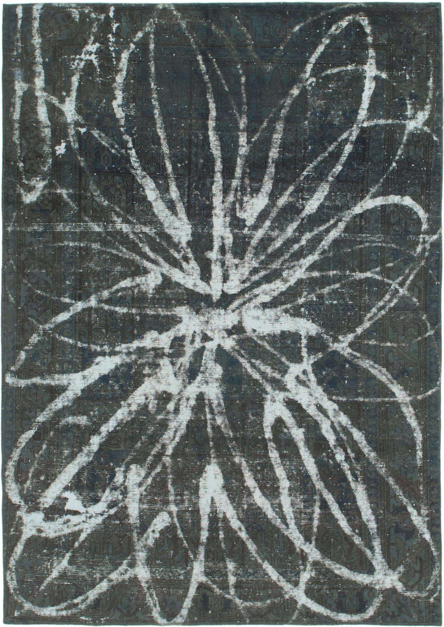 6' 7 x 9' 3 Hand Knotted Ultra Vintage Persian Wool Rug