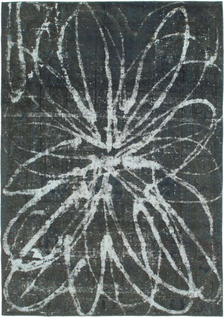 6' 7 x 9' 3 Hand Knotted Ultra Vintage Persian Wool Rug