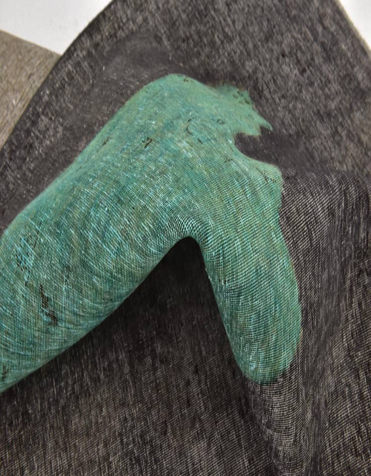 Detail image of 8' x 11'  Hand Knotted Ultra Vintage Persian Wool Rug