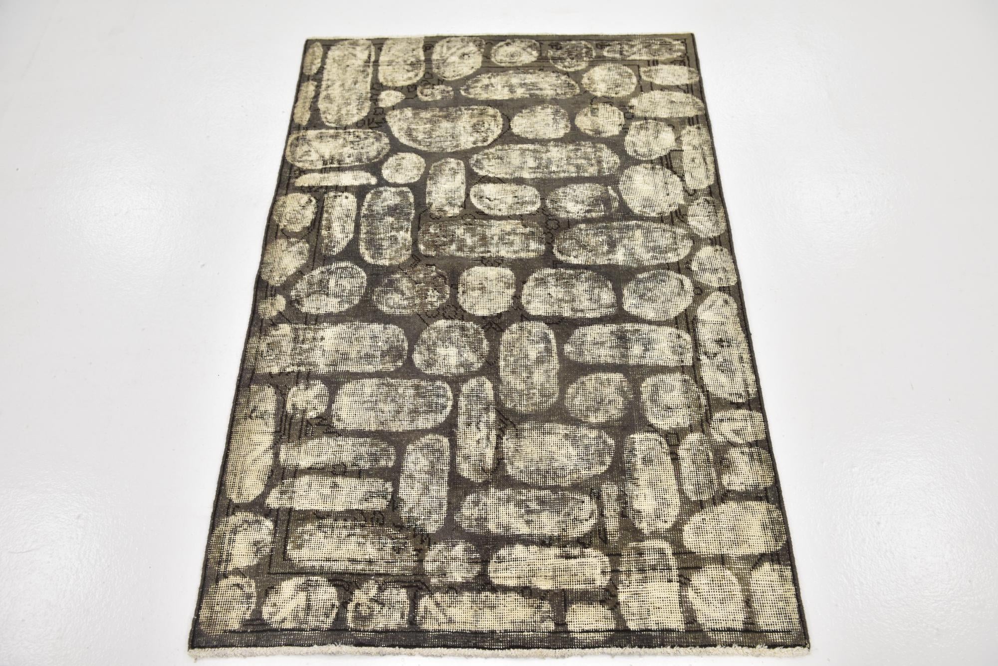 3' 2 x 4' 9 Hand Knotted Ultra Vintage Persian Wool Rug