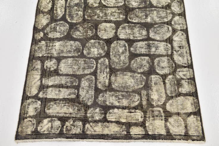 Detail image of 3' 2 x 4' 9 Hand Knotted Ultra Vintage Persian Wool Rug