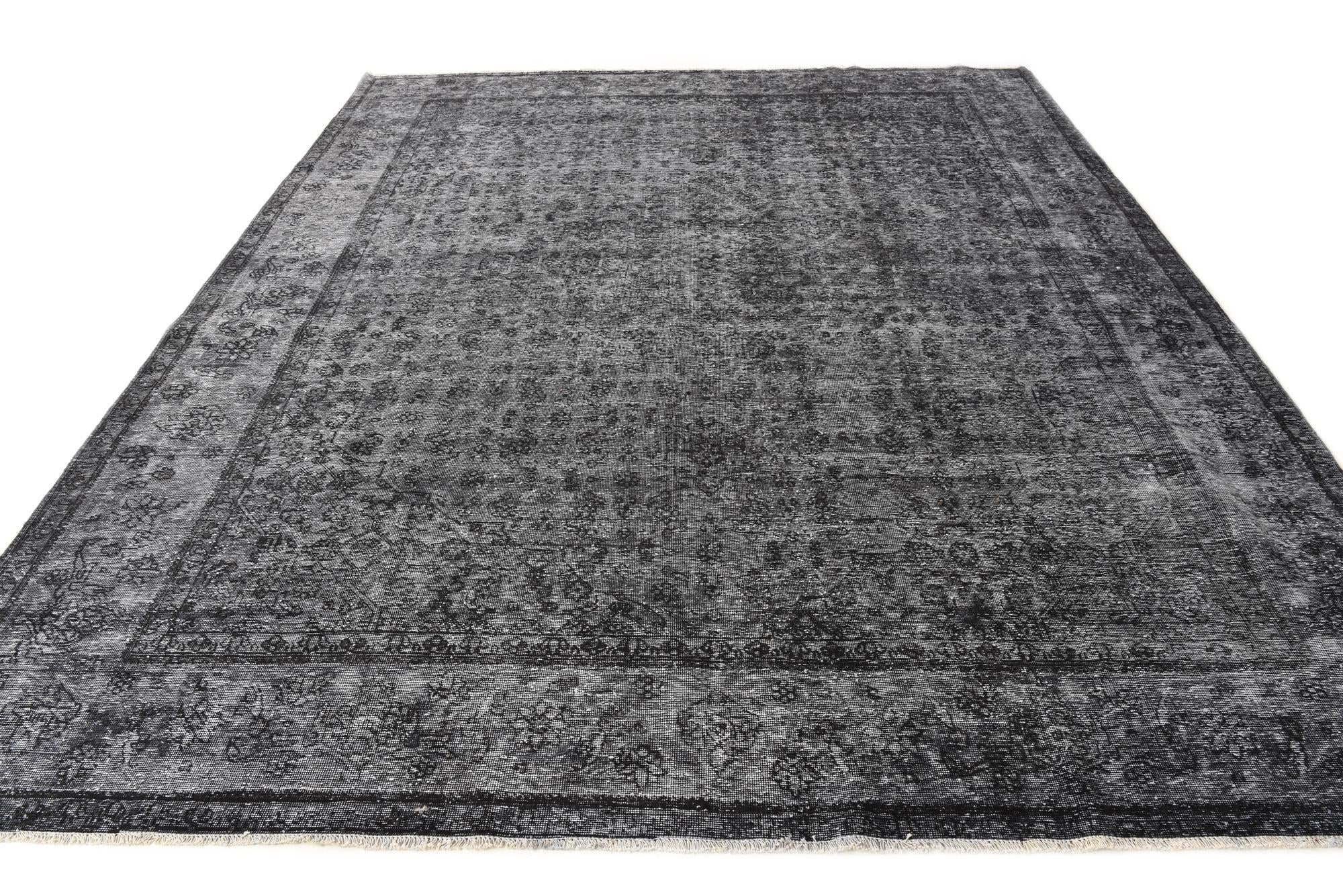 9' 7 x 12' 5 Hand Knotted Ultra Vintage Persian Wool Rug