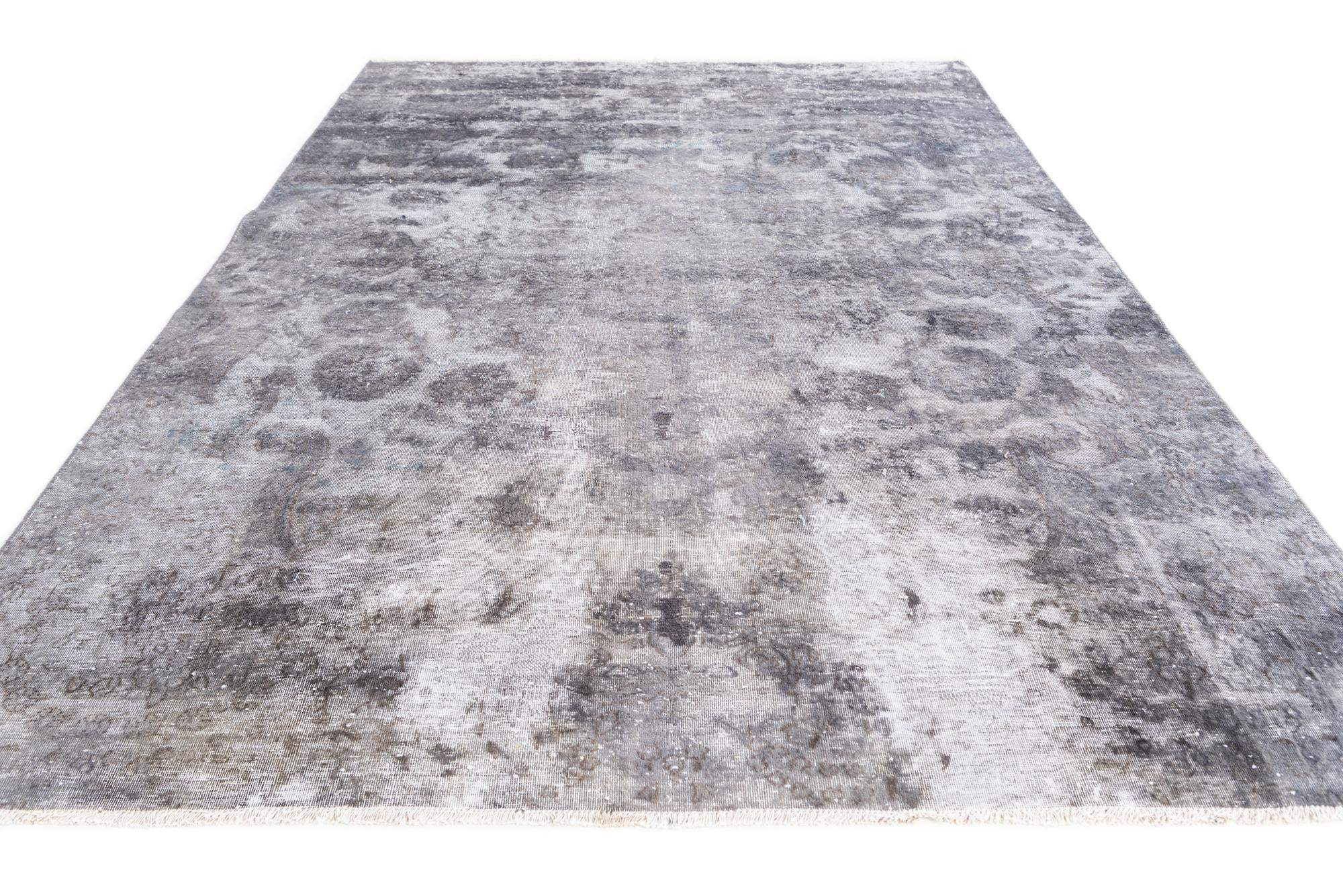 6' 4 x 9' 5 Hand Knotted Ultra Vintage Persian Wool Rug