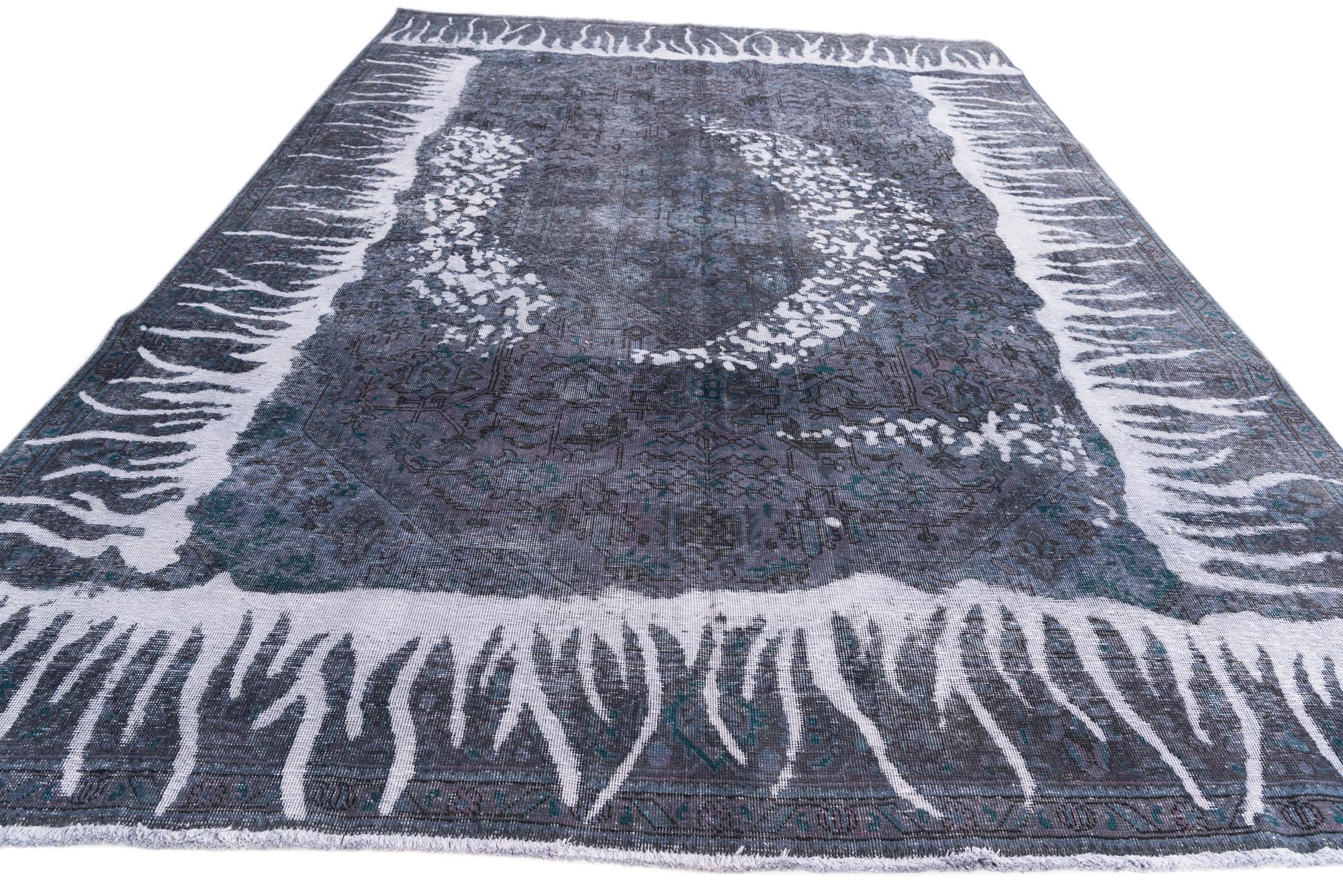 7' 10 x 11' 1 Hand Knotted Ultra Vintage Persian Wool Rug