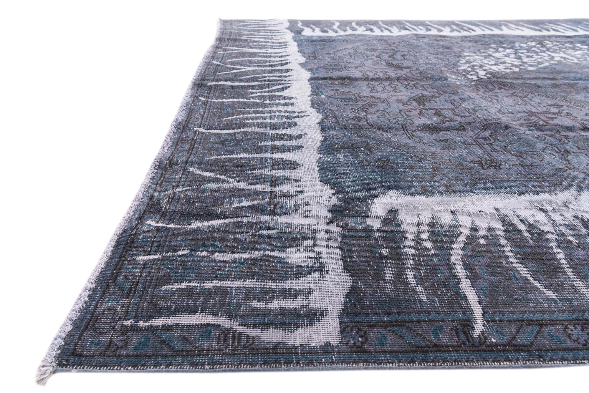 7' 10 x 11' 1 Hand Knotted Ultra Vintage Persian Wool Rug