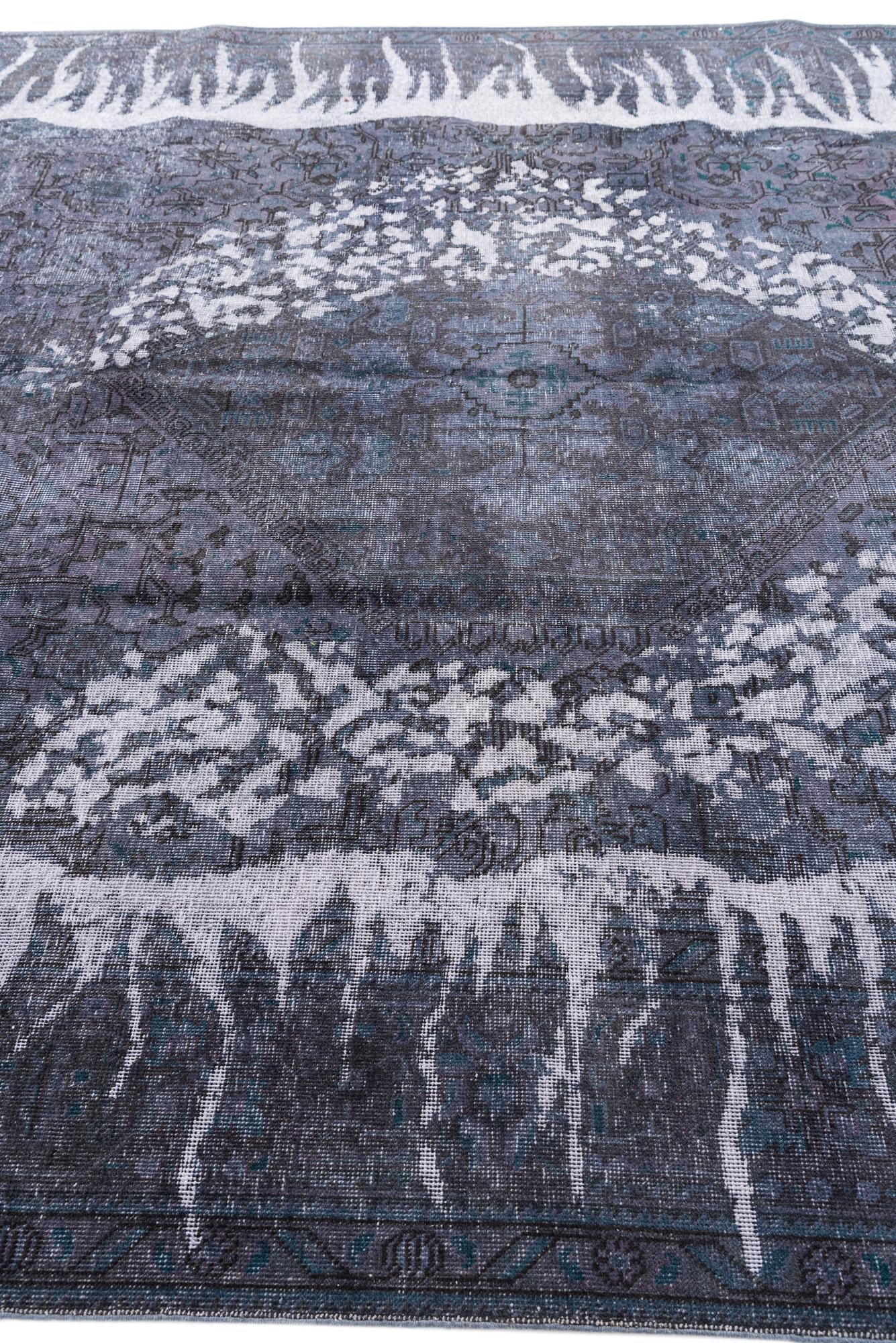 7' 10 x 11' 1 Hand Knotted Ultra Vintage Persian Wool Rug