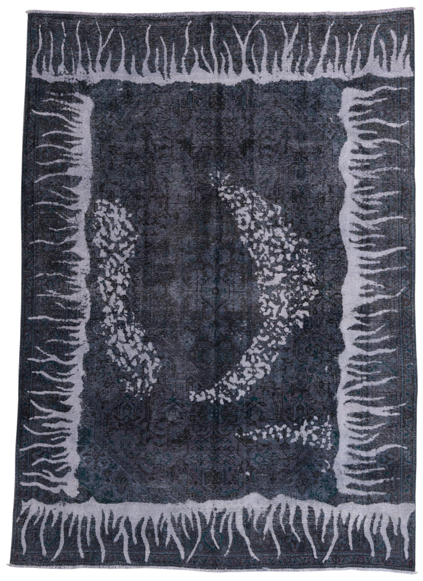 7' 10 x 11' 1 Hand Knotted Ultra Vintage Persian Wool Rug