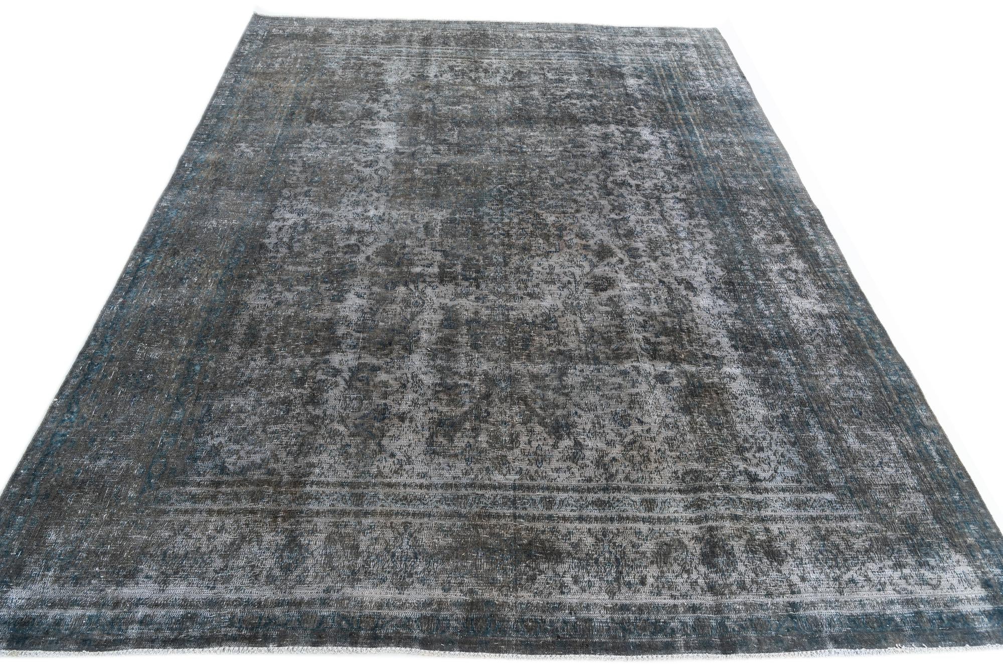9' 3 x 12' 7 Hand Knotted Ultra Vintage Persian Wool Rug