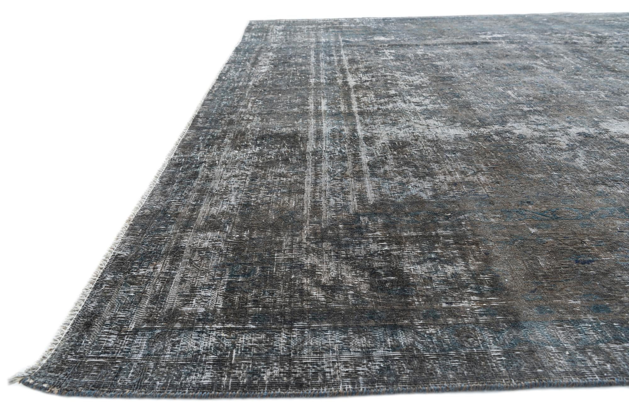 9' 3 x 12' 7 Hand Knotted Ultra Vintage Persian Wool Rug