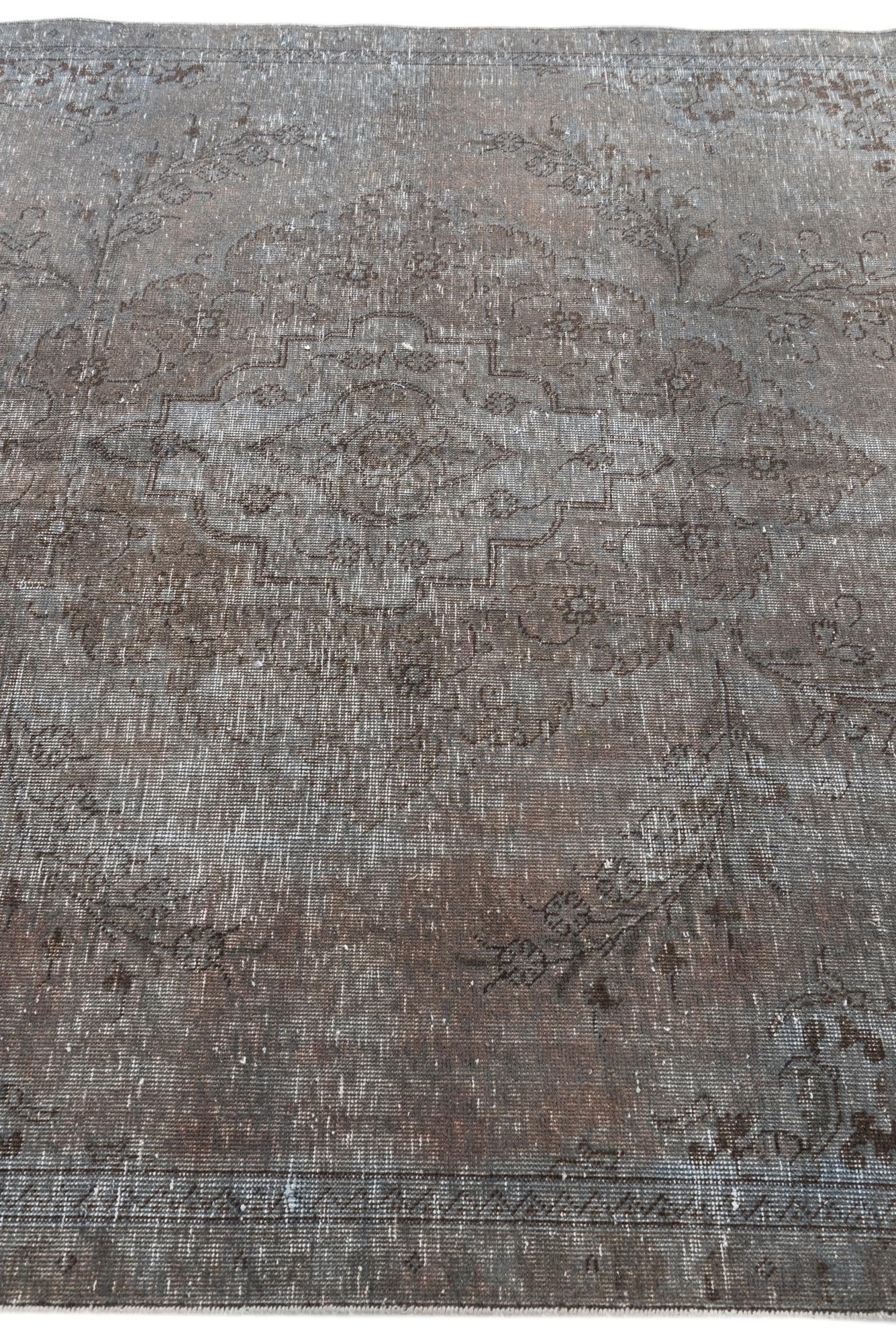 6' 9 x 8' 10 Hand Knotted Ultra Vintage Persian Wool Rug