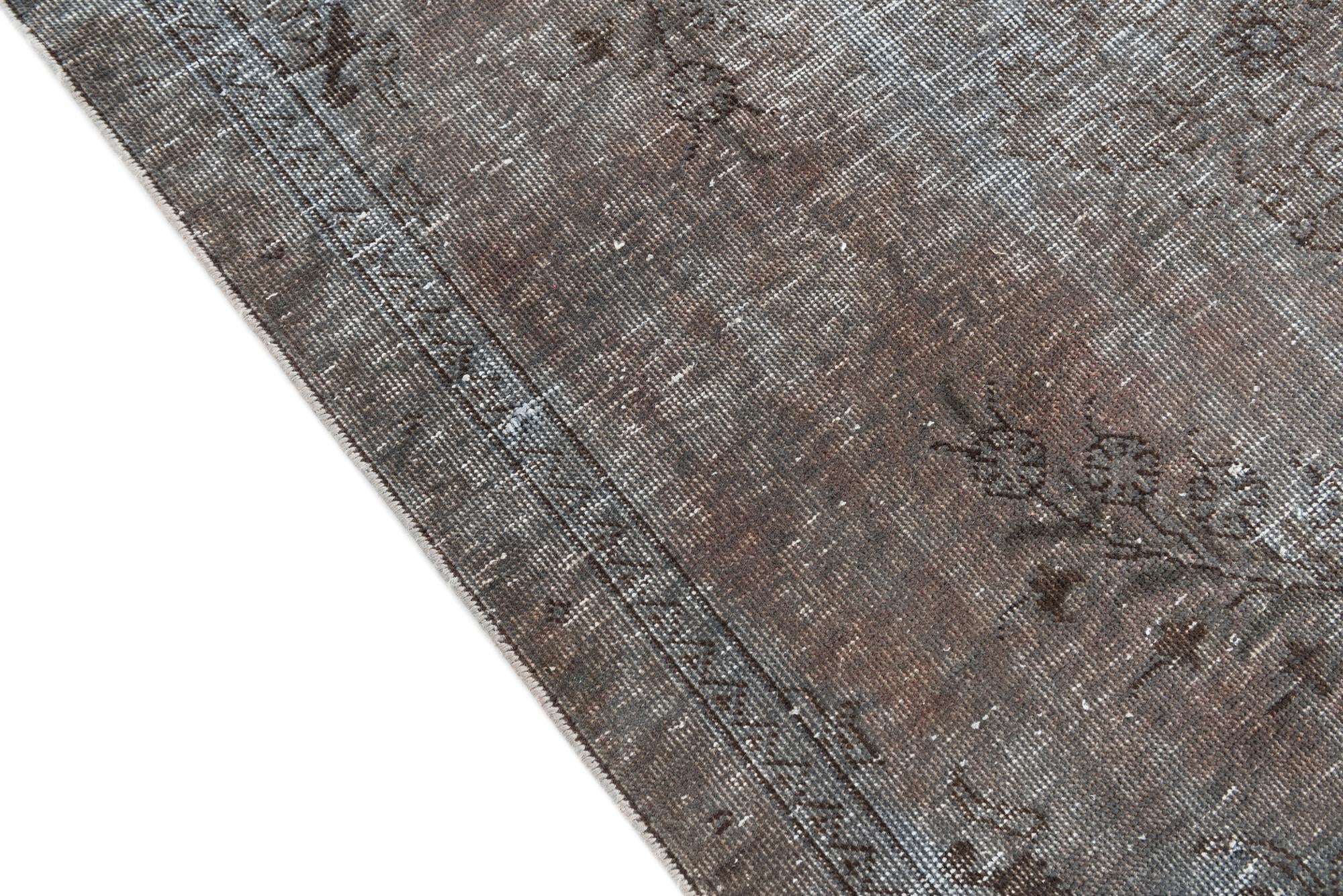 6' 9 x 8' 10 Hand Knotted Ultra Vintage Persian Wool Rug