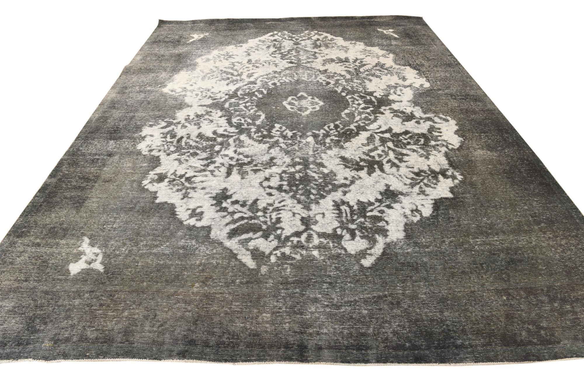 9' 4 x 12' 8 Hand Knotted Ultra Vintage Persian Wool Rug