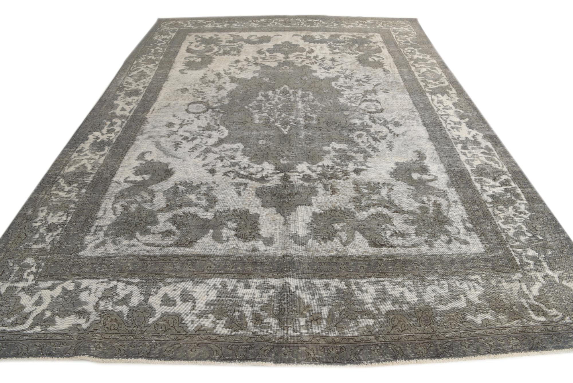 9' 7 x 13' Hand Knotted Ultra Vintage Persian Wool Rug