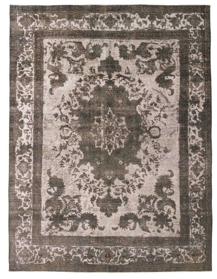 Detail image of 9' 7 x 13' Hand Knotted Ultra Vintage Persian Wool Rug
