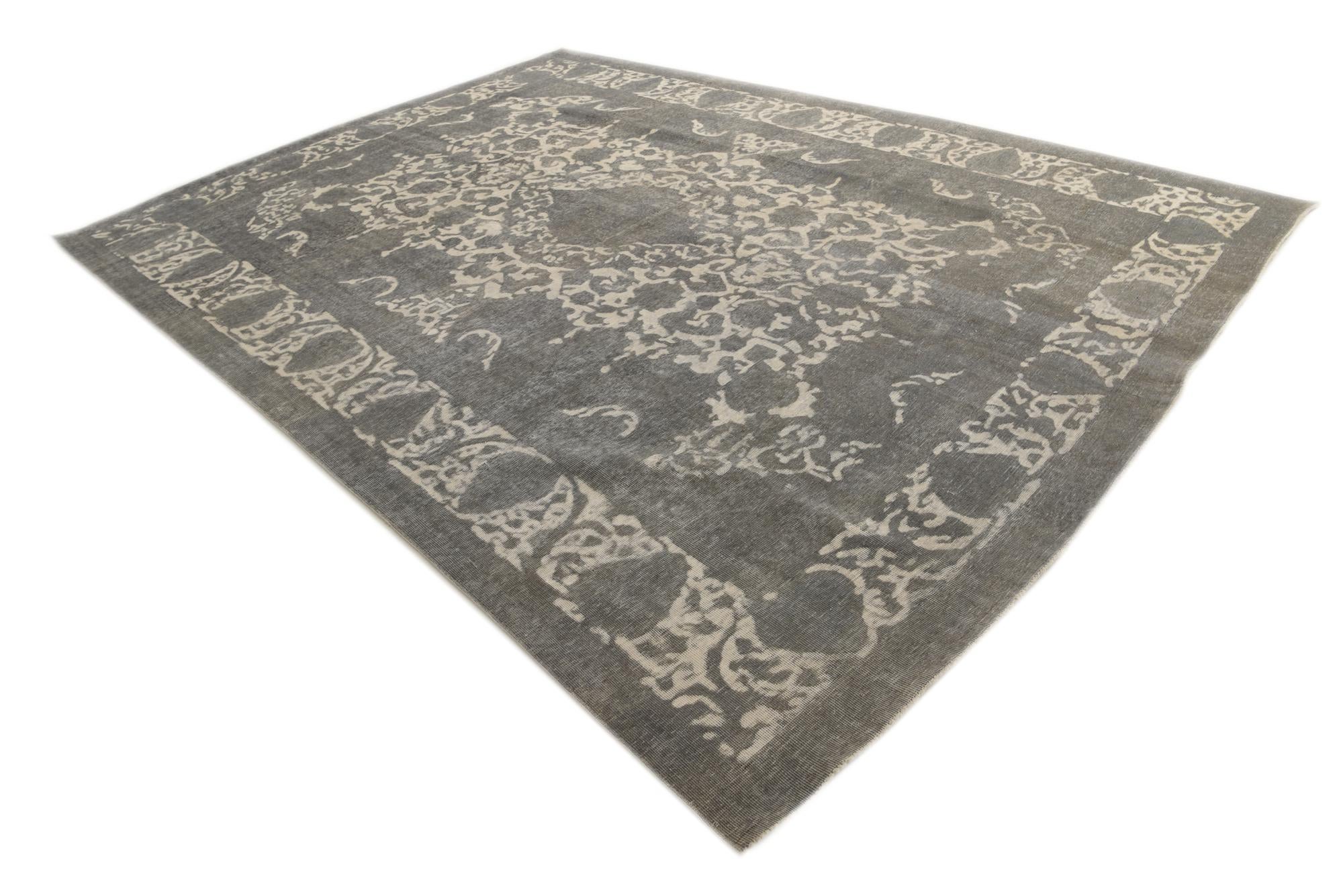 9' 6 x 13' Hand Knotted Ultra Vintage Persian Wool Rug