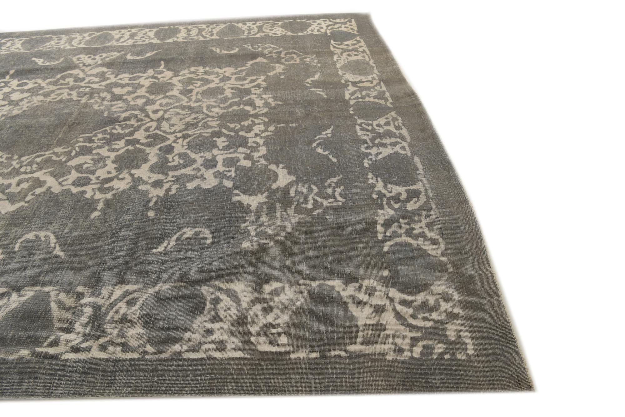 9' 6 x 13' Hand Knotted Ultra Vintage Persian Wool Rug