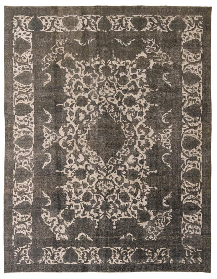 Detail image of 9' 6 x 13' Hand Knotted Ultra Vintage Persian Wool Rug
