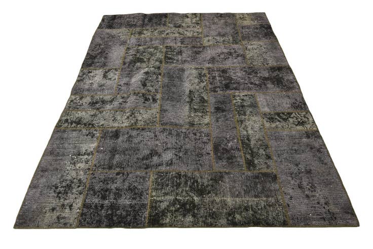 Detail image of 5' 8 x 8' 1 Hand Knotted Ultra Vintage Persian Wool Rug