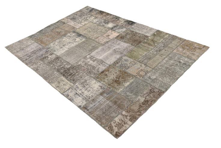 Detail image of 4' 10 x 6' 10 Hand Knotted Ultra Vintage Persian Wool Rug
