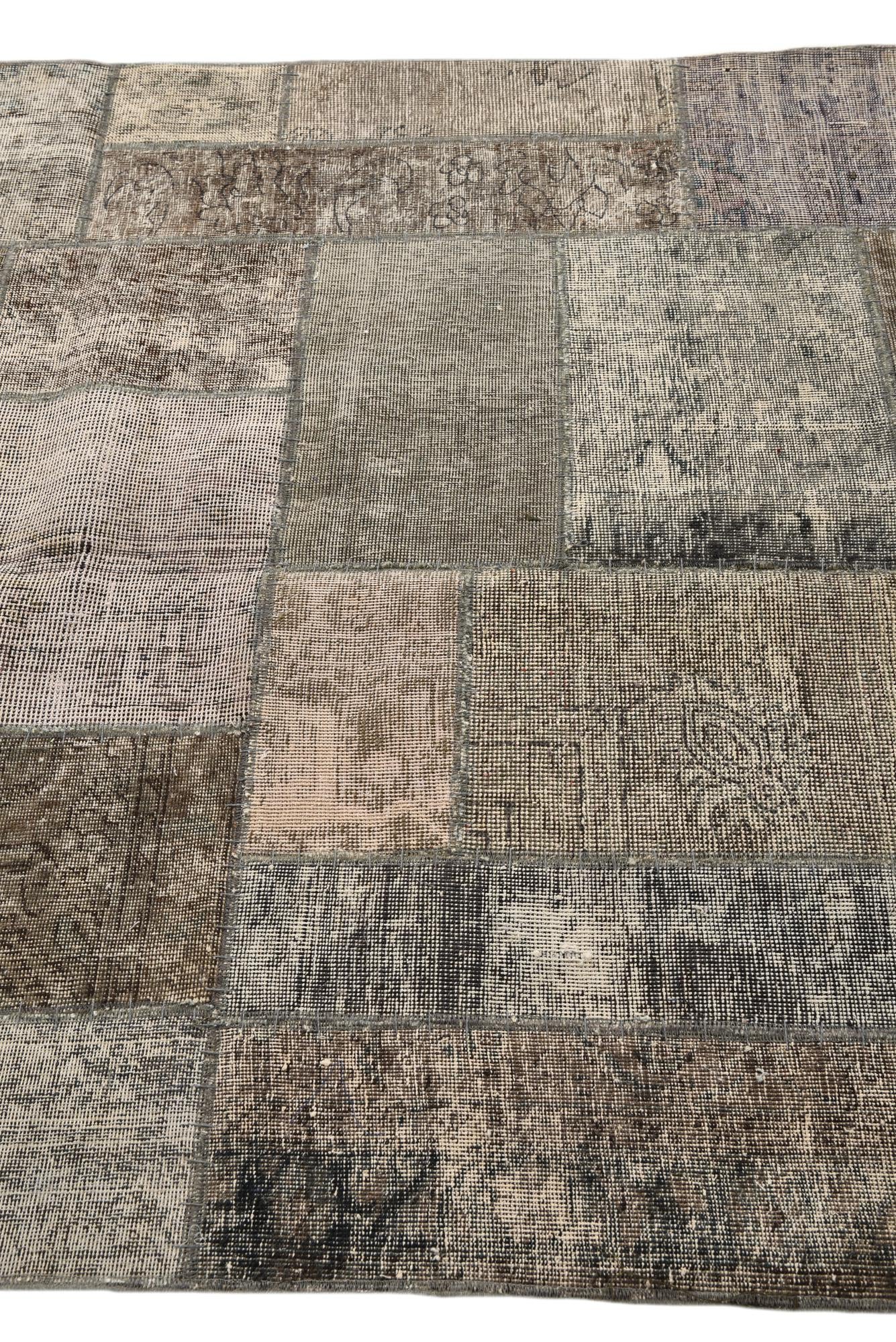 4' 10 x 6' 10 Hand Knotted Ultra Vintage Persian Wool Rug
