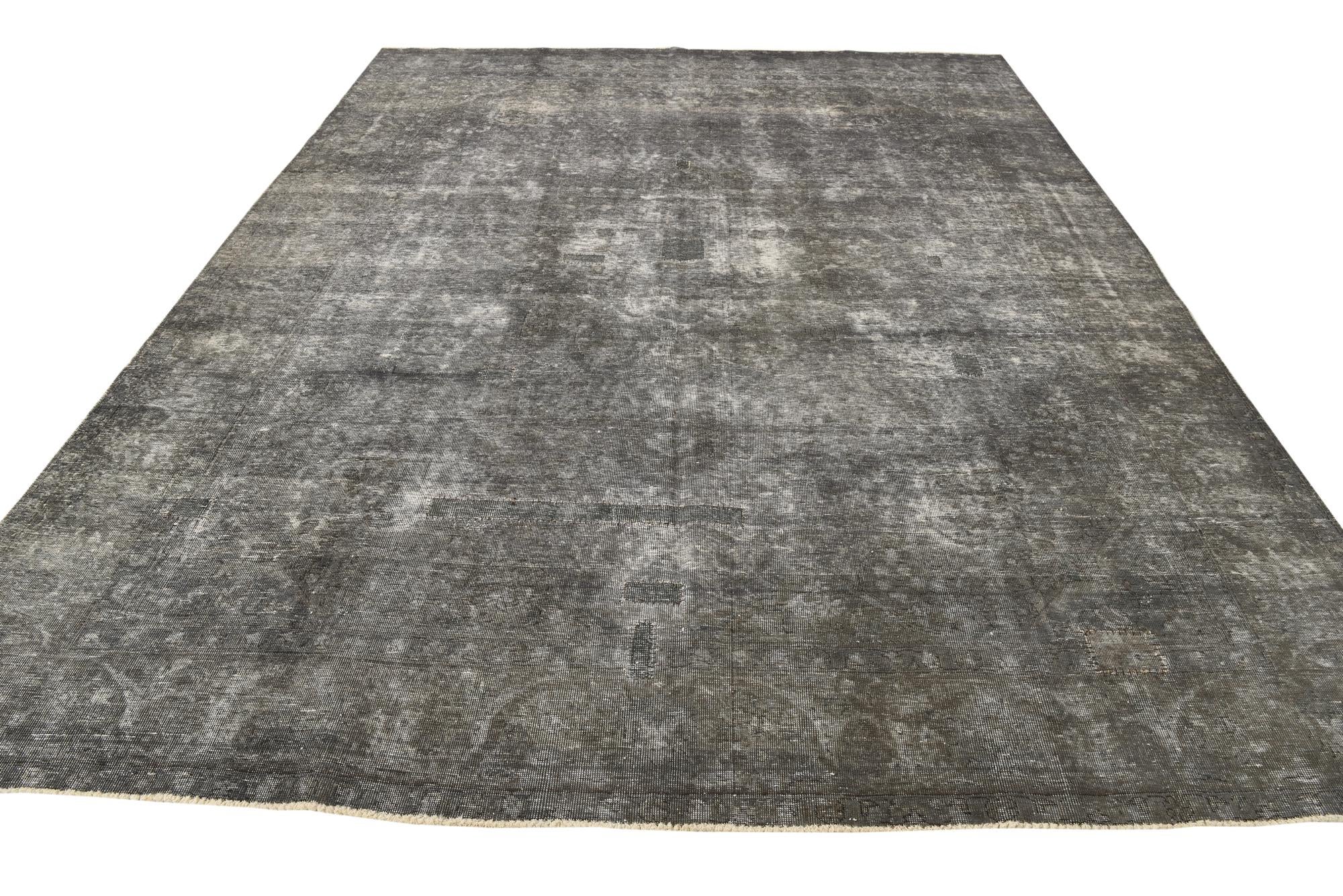 9' 7 x 12' 6 Hand Knotted Ultra Vintage Persian Wool Rug