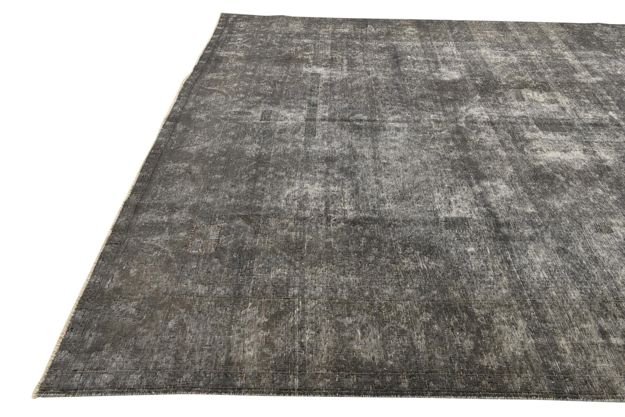 9' 7 x 12' 6 Hand Knotted Ultra Vintage Persian Wool Rug