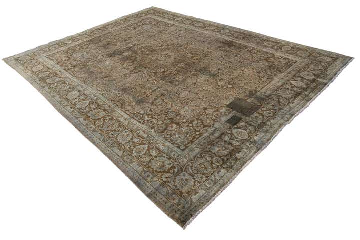 9' 5 x 12' 5 Hand Knotted Ultra Vintage Persian Wool Rug