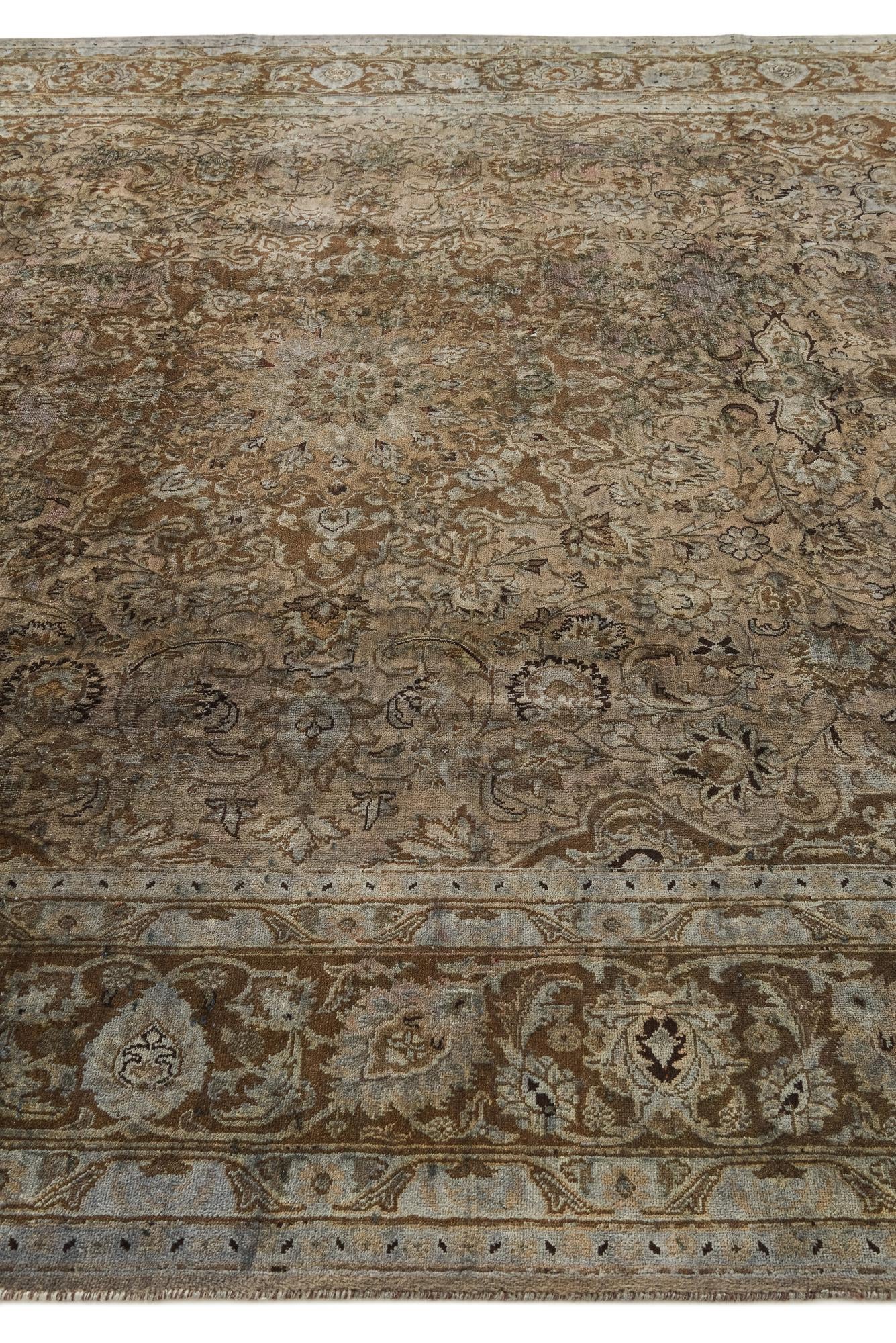 9' 5 x 12' 5 Hand Knotted Ultra Vintage Persian Wool Rug